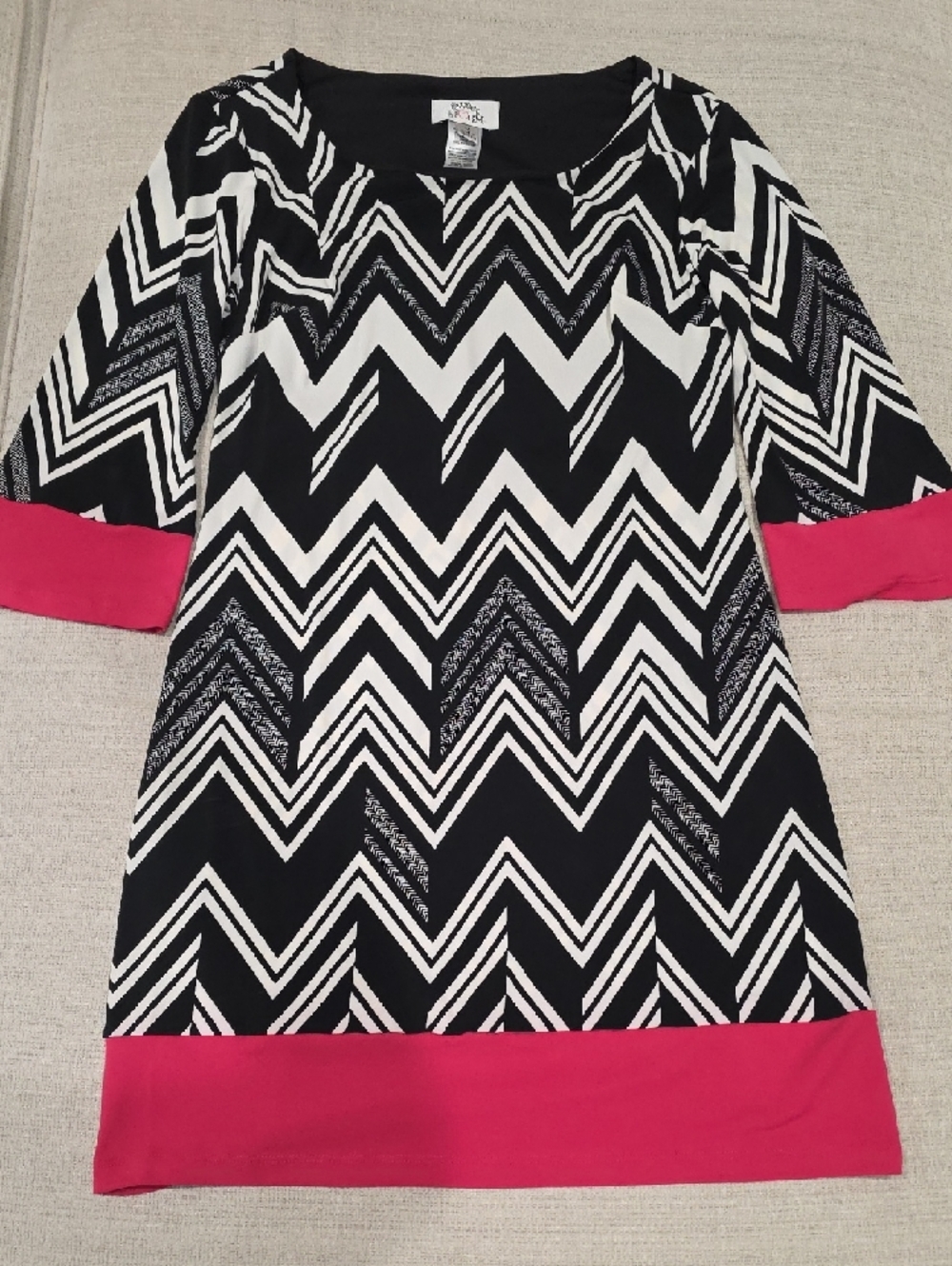 Sweet Storm Black Chevron Dress